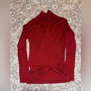 The Limited Deep Red V-Neck Sweater